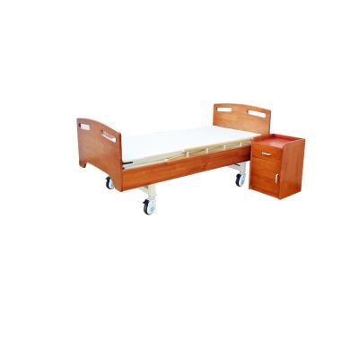 China Manual Easy Operate Home Care Automatic Adjustable Medical Wooden Hospital Bed for sale