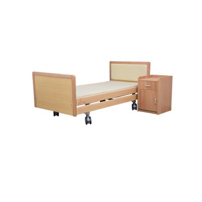 China Manual Easy Operate Cheap Price 2 Cranks Multifunctional Medical Bed Hospital Home Care Wooden Bed With Toilet for sale