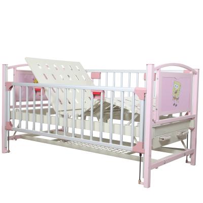 China Factory Direct Beautiful Semi-flower Manual Easy Operate Adjustable Children's Hospital Beds for sale