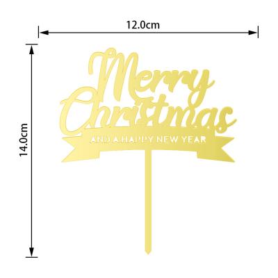 China 10 PCS Merry Christmas Cake Topper Xmas Cake Decoration For Acrylic Christmas Package for sale