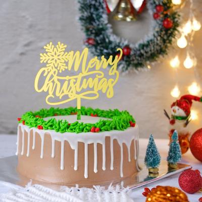 China Acrylic Merry Christmas Cake Topper Xmas Cake Decoration Party Decoration for Xmas Gonks for sale