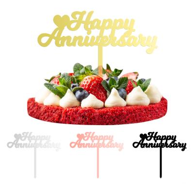 China Acrylic Happy Birthday Cake Topper Cake Decoration For Anniversary Celebration for sale