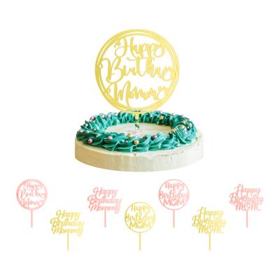 China Acrylic Cake Topper Cake Decoration Acrylic Mom Happy Birthday from Mom for sale