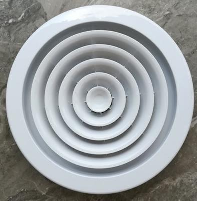 China Modern ABS Plastic Round Ceiling Diffuser Round Air Diffuser With Fan Damper for sale