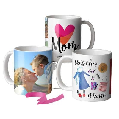 China Viable Wholesale Sublimation Porcelain Mugs Custom Logo Printed White Blank Ceramic Coffee Mug for sale