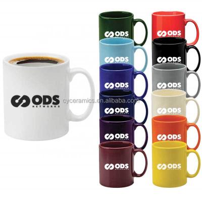 China Sublimation 11oz Sublimation Ceramic White Cup Sizes Custom Mug Viable 11oz Mug for sale