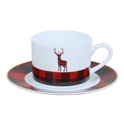 China New Arrival Viable Cup And Saucer Ceramic Coffee Cup Coffee Cup And Saucer for sale