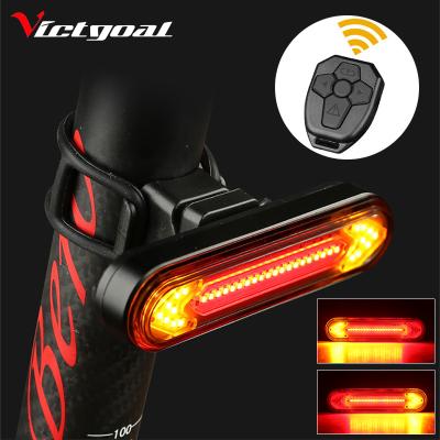 China VICTGOAL USB Bicycle USB Chargeable Smart Bicycle Rear Light Portable Rear Light With Remote Indicator Light for sale