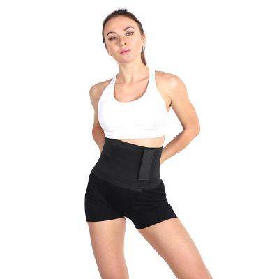 China VICTGOAL OEM ODM High Elastic Sauna Belt Wrap Stretch Flat Belly Belt Corset Shape Wear For Gym Private Label Plus Size Waist Trainers for sale