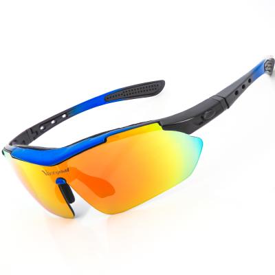 China UV400 VICTGOAL polarized UV400 glass sports cycling sunglasses with 5 glass for sale