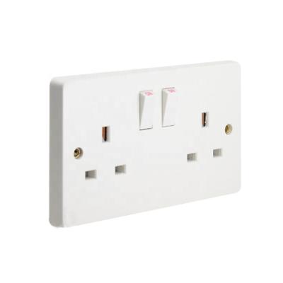 China Residential / Multipurpose English Electric Power LED Charger Socket EU Switched Socket Wall Switch Electrical Outlet for sale