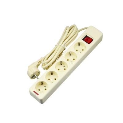 China Residential/General Purpose Multiple Socket and European EU Cable Surge Protector Power Strip Lead Extension Cord Outlet for sale