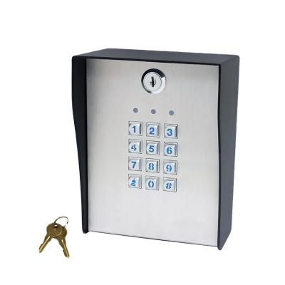 China home & Office Door Entry Case Standalone Keypad Slot Decode IP-66 Waterproof Gooseneck Mount Anodized Steel Exterior Blue LED Home and Office Door Entry for sale