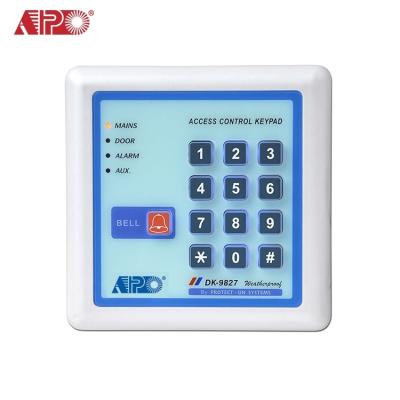 China Waterproof/Exit Waterproof DK-9827 LED PIN Only Access Control APO Three Backlit Standalone Keypad for Electric Doorbell Lock Alarm Systems for sale