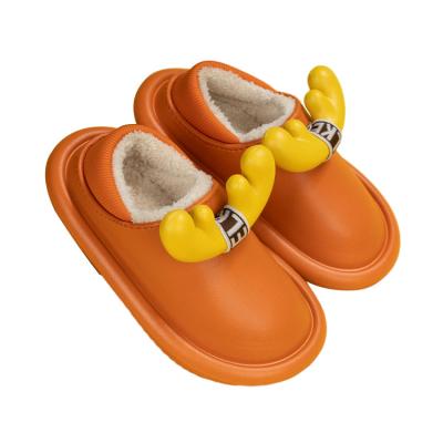 China Autumn And Winter Cute Waterproof Non-slip Waterproof Children's Cotton Slippers for sale