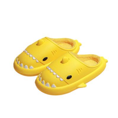 China Waterproof customizable cute shark EVA warm children's waterproof material slippers for sale