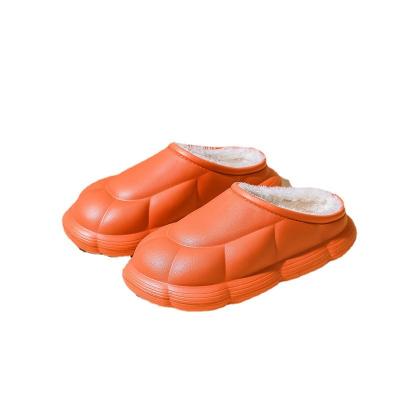 China Simple design waterproof winter cotton indoor home indoor waterproof slippers for couples for sale