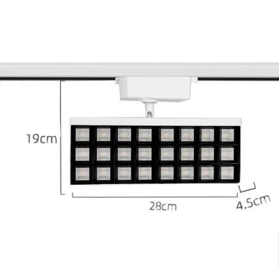 China Newest Design Retail Store Lights Adjustable Led Track Light Square Spotlight High Brightness Square Led Track Light for sale