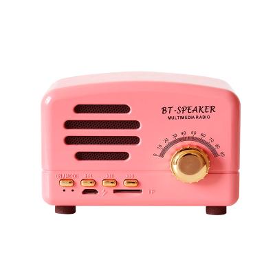 China AirPlay Loudspeaker Audio Cute Retro Little Girl Super 3D Bass Mini Speaker Radio Subwoofer for sale