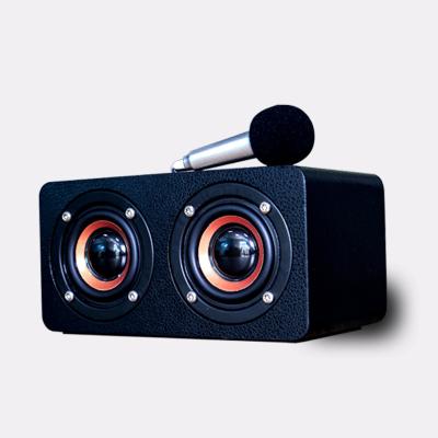 China Low Price High Quality Wooden Speaker Mini Speaker Heavy Bass Portable Wireless Blue Tooth Speaker for sale