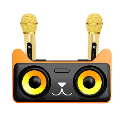 China No Vofull Home Party Karaoke High Fidelity Radio Portable Small Blue Tooth Speaker With Dual Microphone for sale