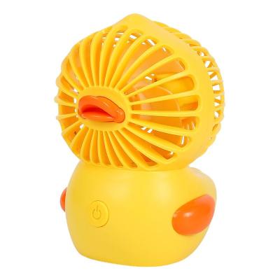 China Cute Student Silent Cooler Cartoon Electric Fan Portable Mini Usb Rechargeable Dormitory Fan Small for sale