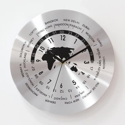 China Luckywind Large Large Auto Date Handmade Oversized Decorative Aluminum Wall Clock for sale