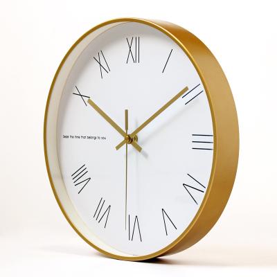 China Big Large Date Auto Modern Round Wall Clock Decorative Round Wall Clock for sale