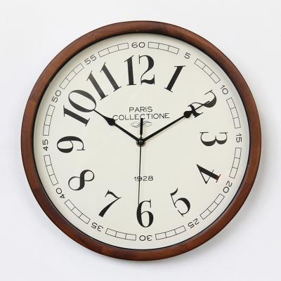 China Wholesale Auto Date Decorative Plastic Vintage Round Round Wall Clock Big Large Decorative Wall Clock Vintage for sale