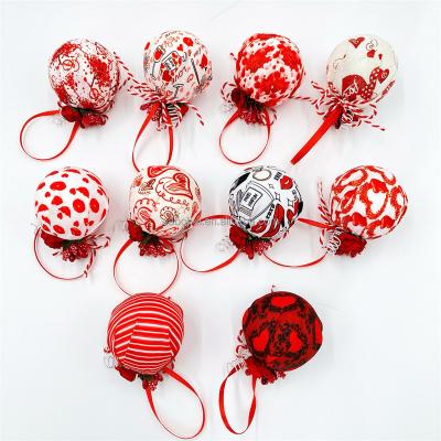 China Popular Popular DIY Wholesale Custom Design Foam Fabric Ball For Valentines Day Ornaments for sale