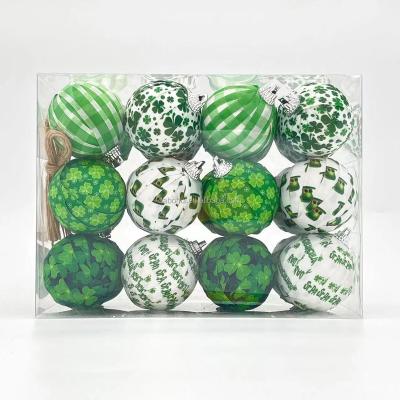 China DIY Popular Hot Selling Cloth Covered Ball Crafts For St Patrick's Day Decorations St. Patrick's Day Decor for sale