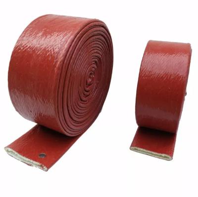 China Braided Silicone Rubber Fiberglass Sleeving Fire Proof for sale