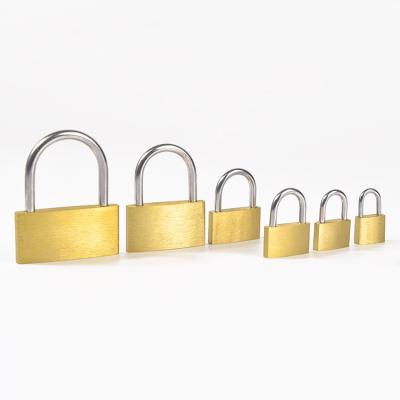 China Factory Price Durable Multiple High Security High-quality Cerradura De Laton Color Standard 25MM Brass Padlock for sale