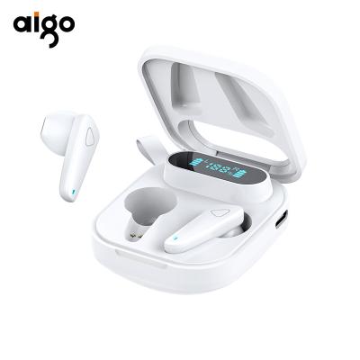 China In-Ear AIGO T23 TWS Earbuds Warless Original In-Ear Boat Warless Type Earphone Original Invisible Hands-free Type C Earphone LED Earbuds for sale