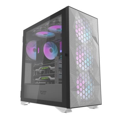 China With Side Panel 2020 New Fashion Window Mid Tower ATX DarkFlash Computer Case 120mm Fan Gaming Case Mid Tower PC Case for sale