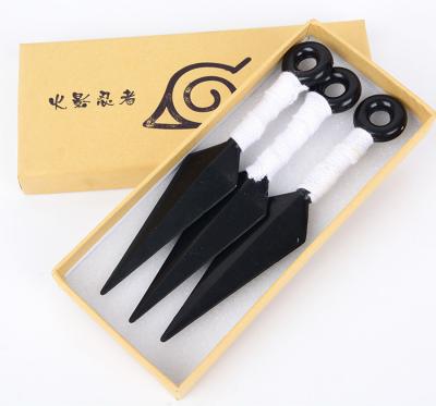 China Kids Play Toy 3pcs Set Anime Konoha Ninja Kakashi Cosplay Knives Weapons Kunai Set Prop for sale