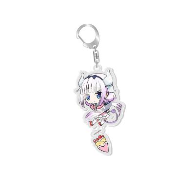 China Kobayashi's Conatole Oriental Two-Dimensional Acrylic Dragon Maid Keychain Double Sided Pendant for sale