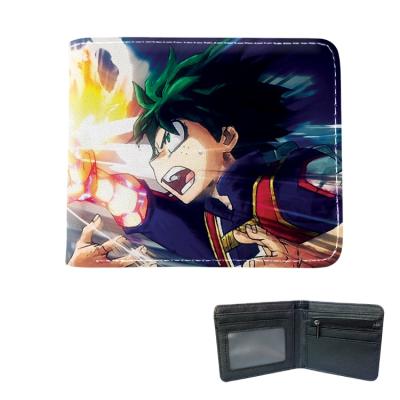 China Waterproof My Short Leather Cartoon Anime Hero Academia Coin Purse Wallet Card Bag Full Color Printing Coin Purse for sale