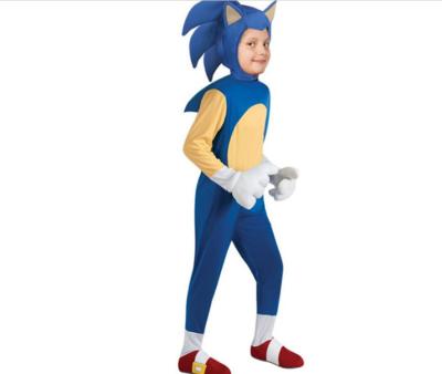 China Anime Sonic Halloween Children's Sonic Costume The Hedgehog Cartoon Sonic Boy Cosplay Game Performance Costume for sale