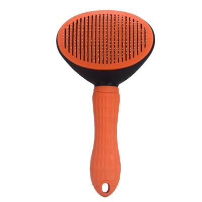 China Viable New Hot Selling Pet Supplies Comb Hair Removal Brush Dog Grooming Tools Automatic Self Cleaning Hair Comb for sale