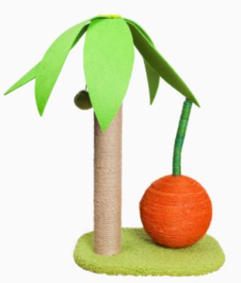 China New Plush Sisal Pet Cat Scratch Board Cat Kitten Furniture Tree Post Stored for sale