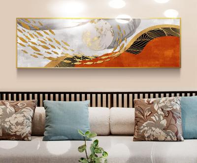 China New Classical/Postmodern Custom Abstract Bedside Horizontal Oil Painting Horizontal Painting For Bedroom With Frame for sale