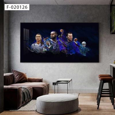 China New Classic/Postmodern Crystal Porcelain Wall Painting Large 5D Diamond Wall Art NBA Star Portrait for sale