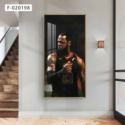 China New Classic/Postmodern Luxury Basketball Star Modern Art NBA Lakers Crystal Porcelain Painting for sale