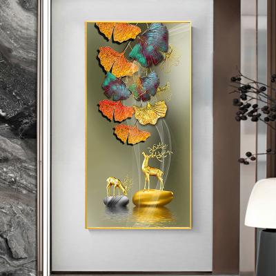 China New Wall Painting Luxury Sale Gold Deer Animals High Quality Classic/Postmodern 3d Paintings Like Hot Cakes for sale