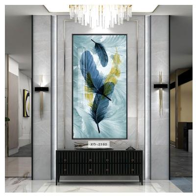 China New High Level Classic/Postmodern Crystal Porcelain Diamond Painting Porch Painting With Frame For Living Room for sale