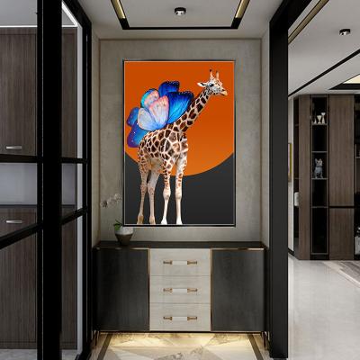 China Hot-selling animal paintings modern 5d Diamond Art Work Painting With Black and orange background color for sale