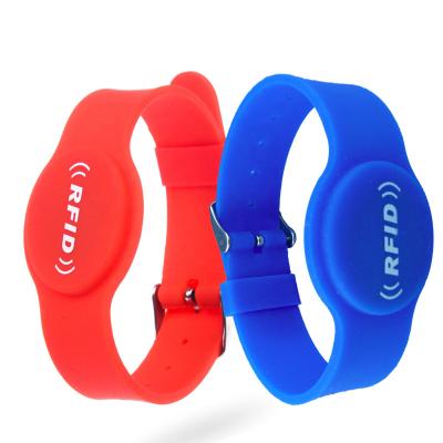 China Access Control 125khz TK4100 Waterproof Adjustable RFID Silicone Wristband / Wristband / Watch, China Manufacturer for sale