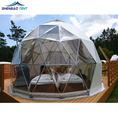 China Stable Structure Outdoor Dome Tent Geodesic Dome Camping Tent With Aluminum Frame for sale