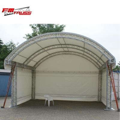 China Lightweight Outdoor Roof Truss Customized Arched Curve Truss Aluminum Circular Truss for sale